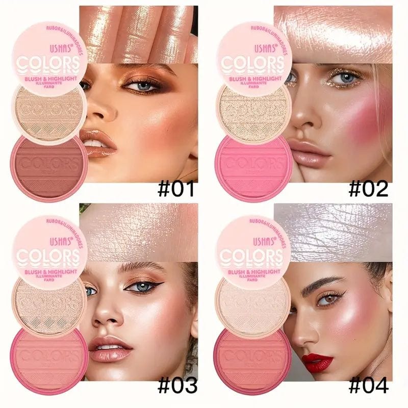 Blush și iluminator compact Ushas