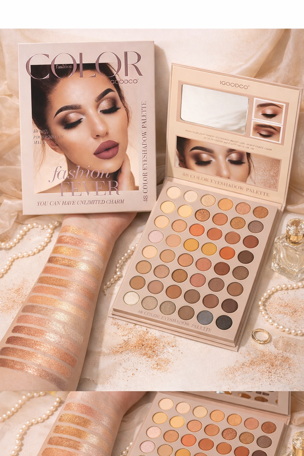 Paleta farduri 48 Culori + Set Pensule Cadou