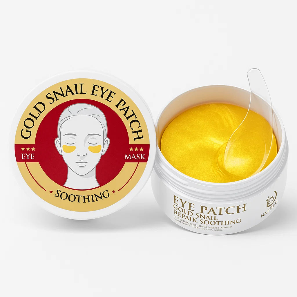 Set 60 Plasturi Ochi Gold Snail – Hidratare, Luminozitate și Anti-cearcăne