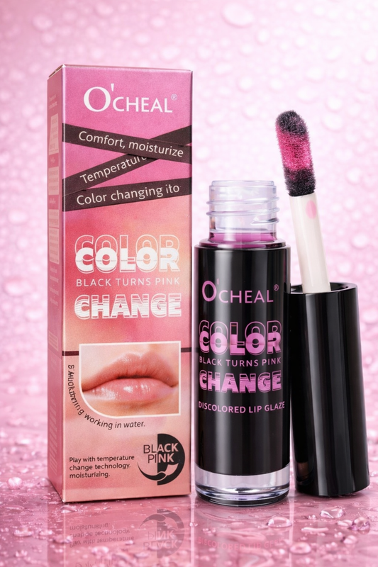 1 + 1 Ruj lichid O’CHEAL Color Changing – negru devine roz, reacție la temperatură