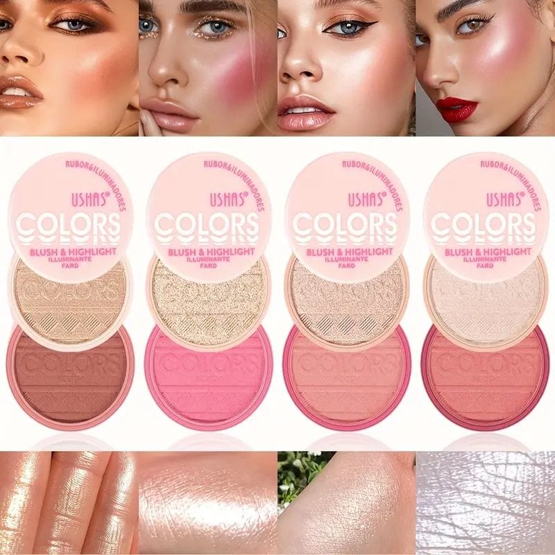 Blush și iluminator compact Ushas