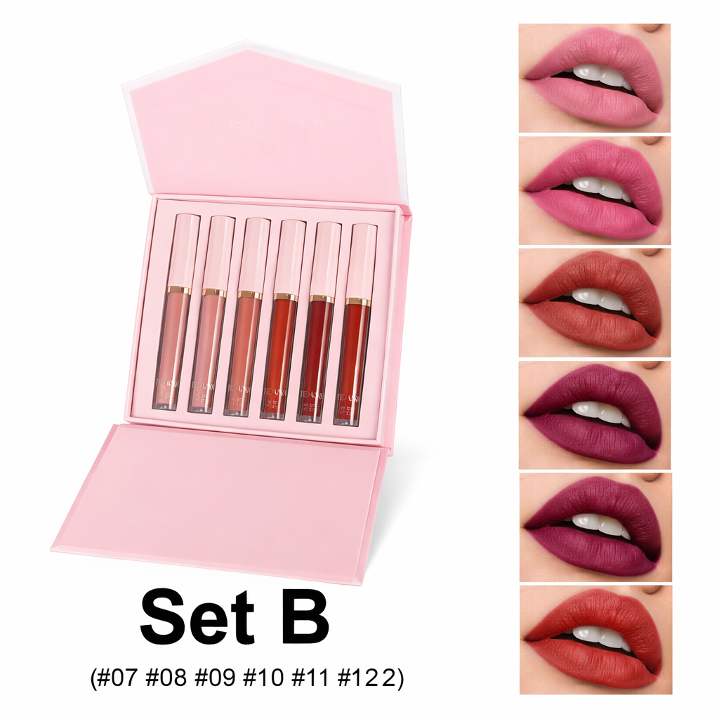 Set 6 Rujuri Lichide Matte rezistente la transfer