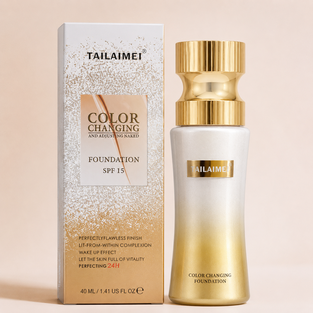 1 + 1 Fond de ten changing color TLM 40 ML SPF15