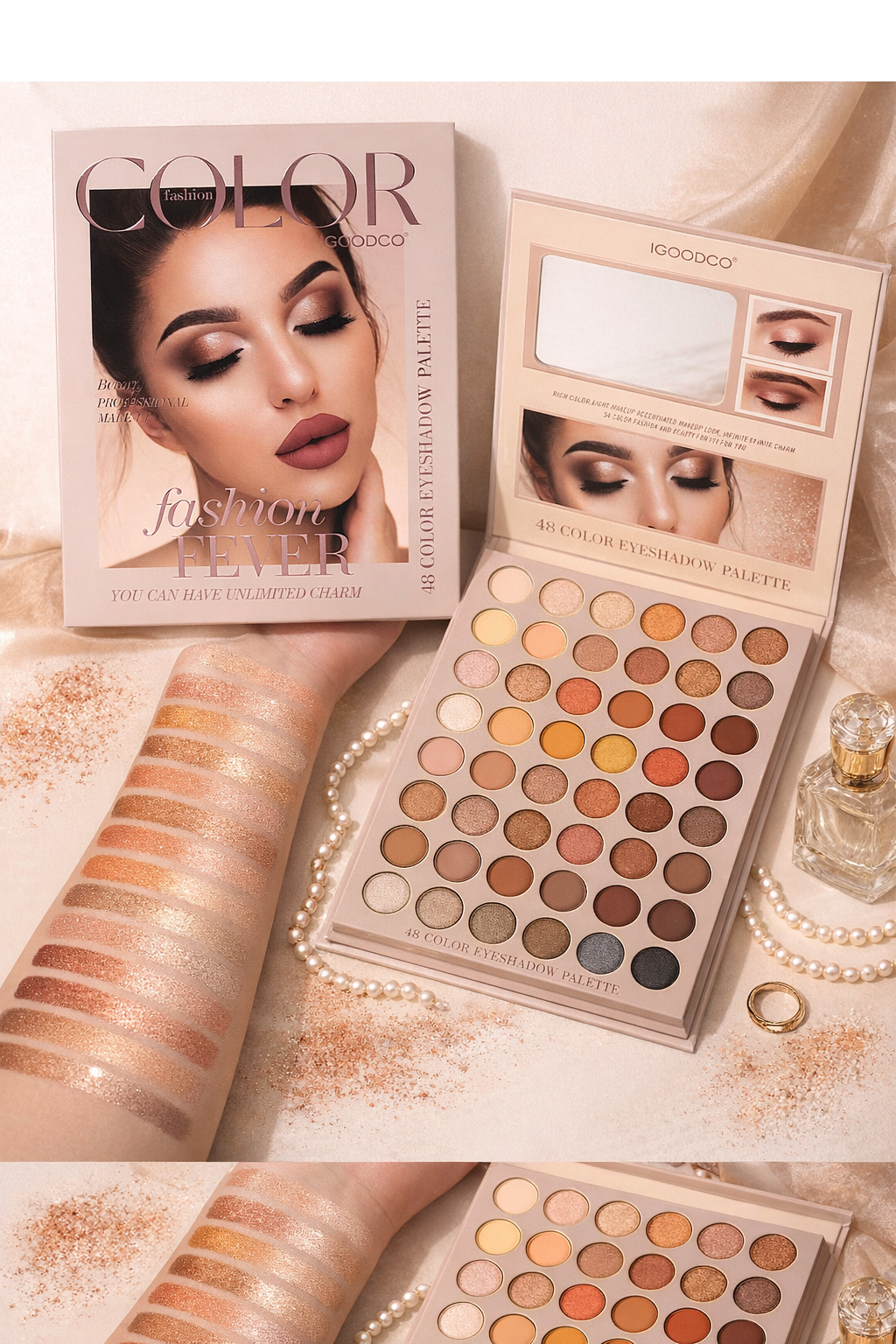 Paleta farduri 48 Culori + Set Pensule Cadou