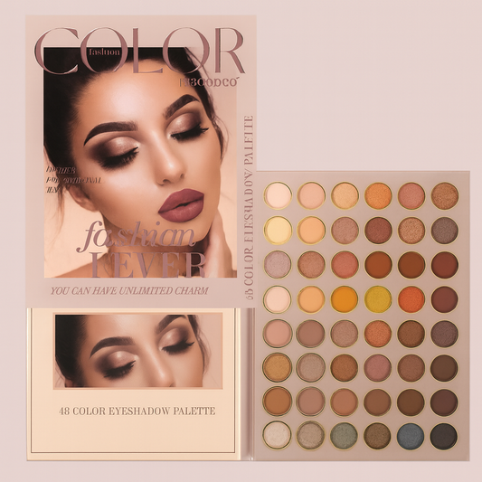 Paletă farduri de ochi 48 culori – Texturi mate & sidefate