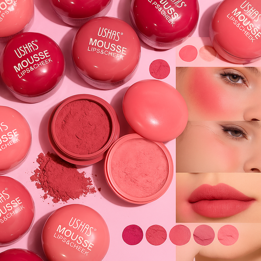 USHAS Mousse – produs 2 în 1 pentru buze și obraji