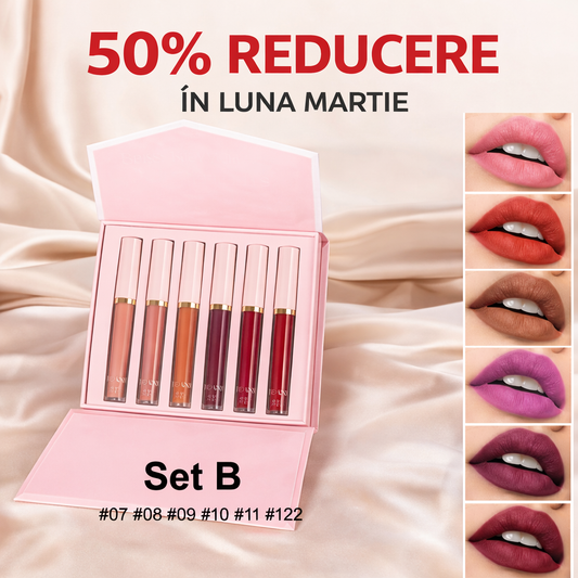 Set 6 Rujuri Lichide Matte rezistente la transfer