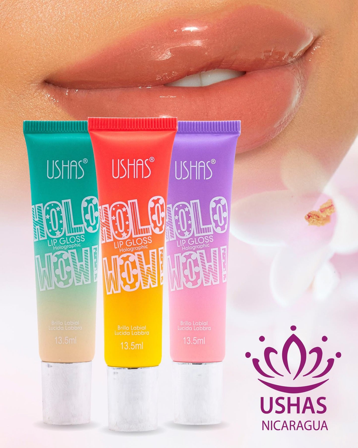 Luciu de Buze Holografic Ushas Holo Wow