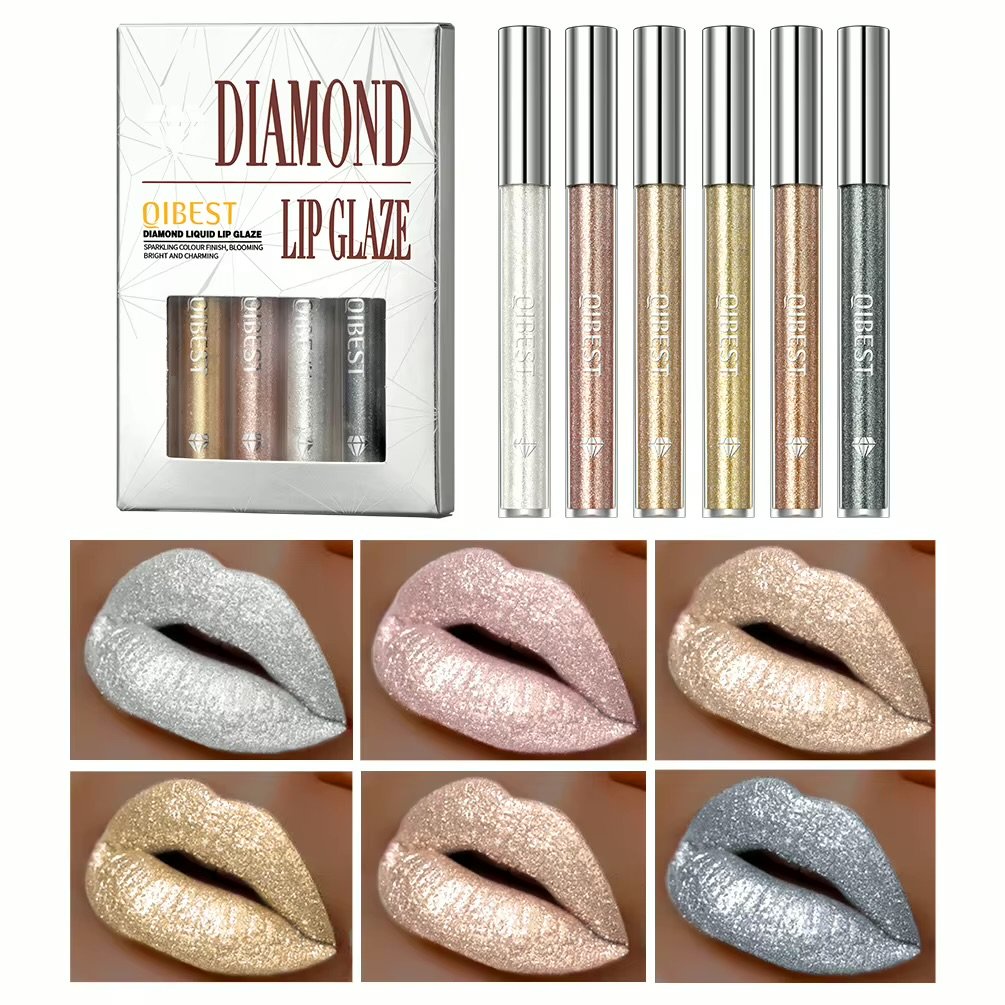 QIBEST – Set Rujuri Lichide Metalice Diamond Lip Glaze