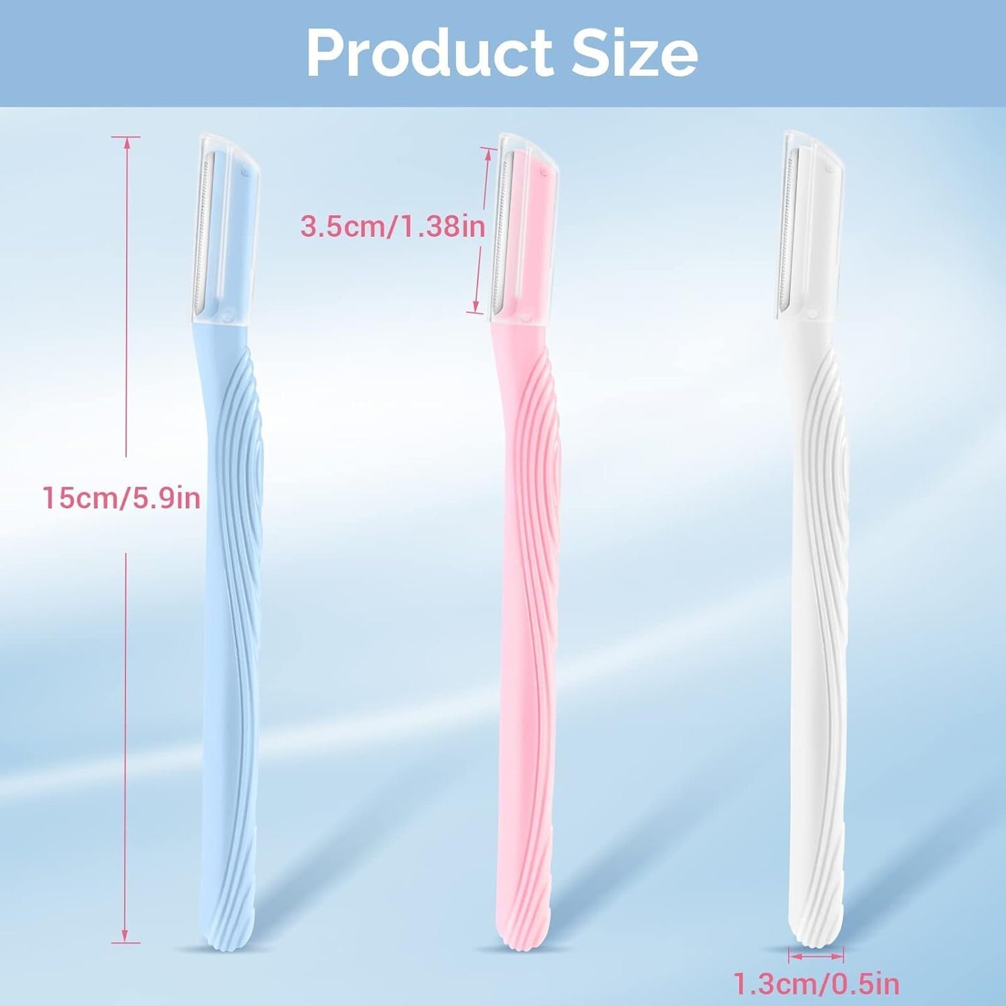 Set 3 lame faciale Ushas pentru față, sprâncene, mustață