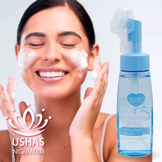 Spumă Demachiantă USHAS Amino Acid Bubble cu Masaj Facial