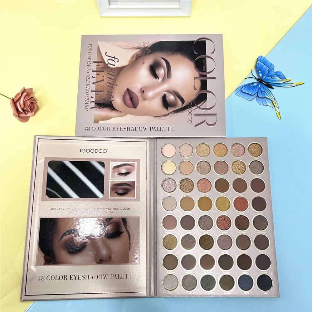 Paletă farduri de ochi 48 culori – Texturi mate & sidefate