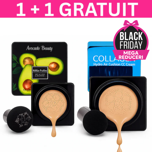 1 + 1 Fond de ten CC cu colagen efect matifiant + Fond de ten CC cu extract de avocado
