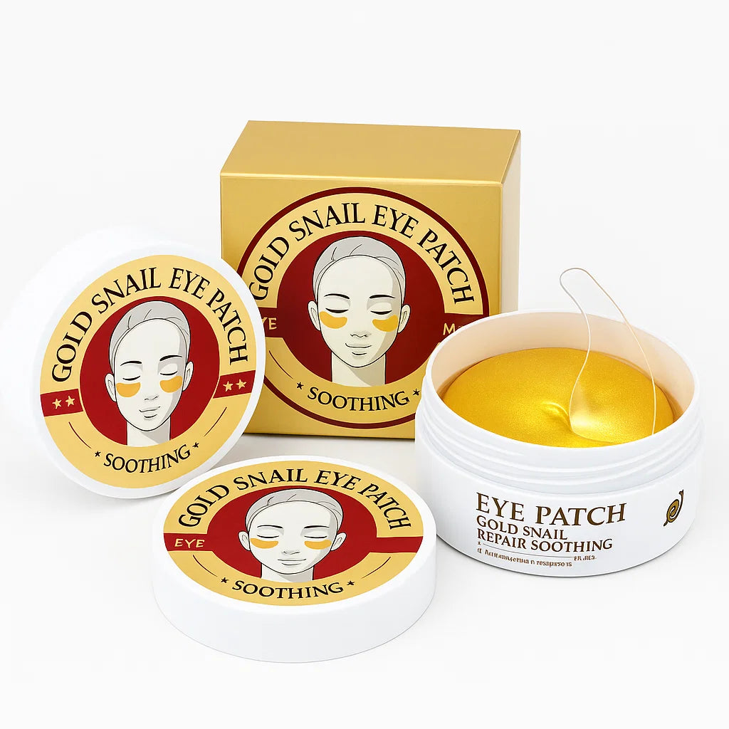 Set 60 Plasturi Ochi Gold Snail – Hidratare, Luminozitate și Anti-cearcăne